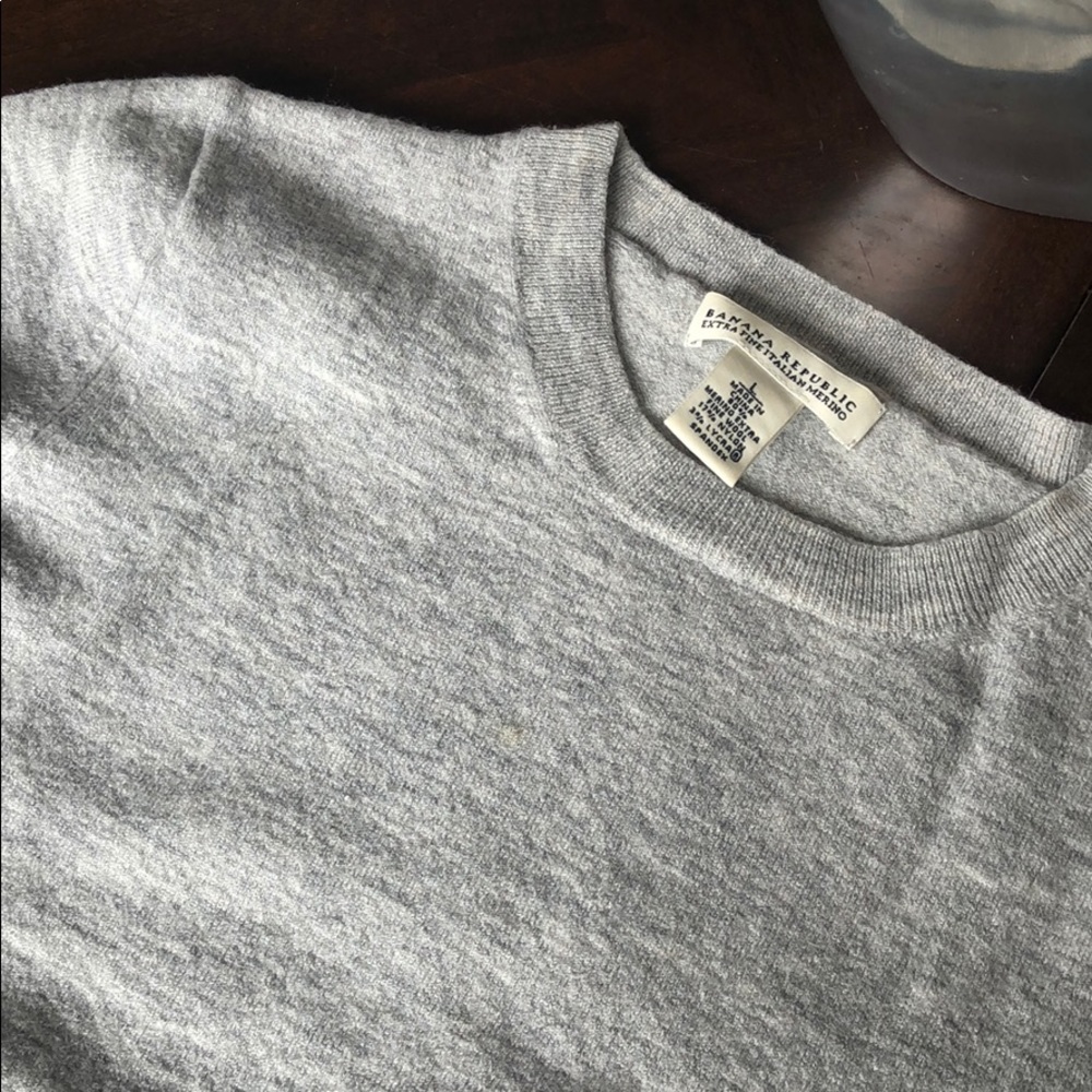 Banana Republic “extra fine Italian merino wool”